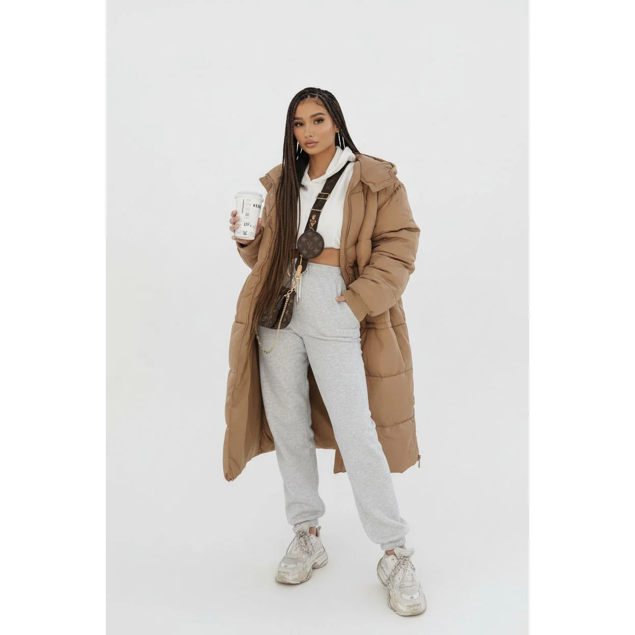 Hooded Long Puffer Jacket - Image 3