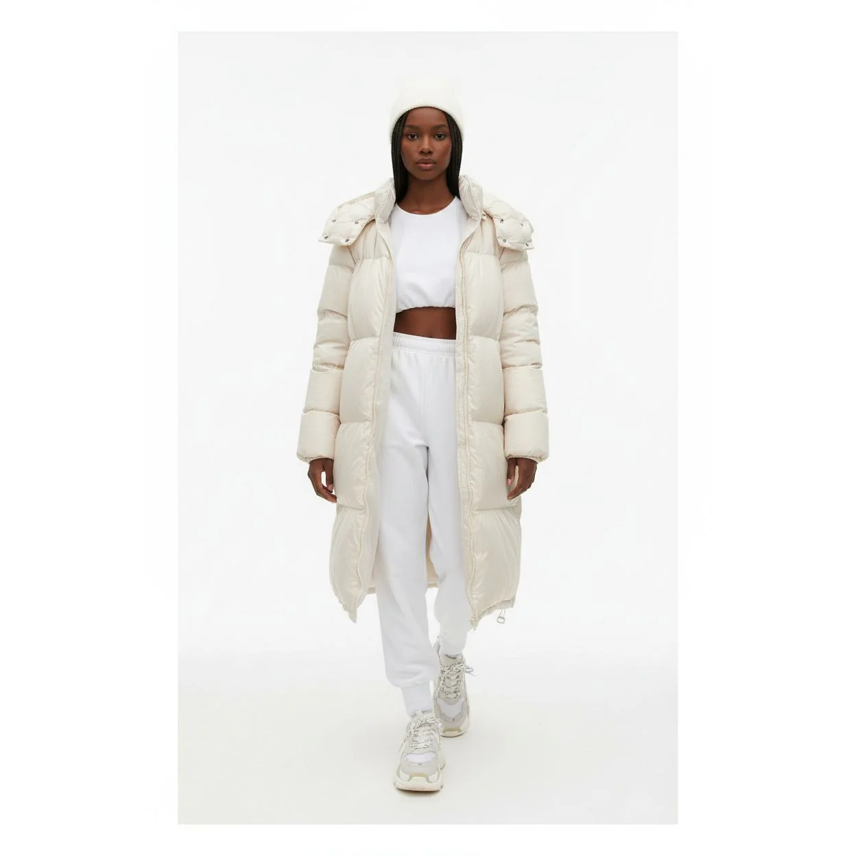 Hooded Long Puffer Jacket - Image 4