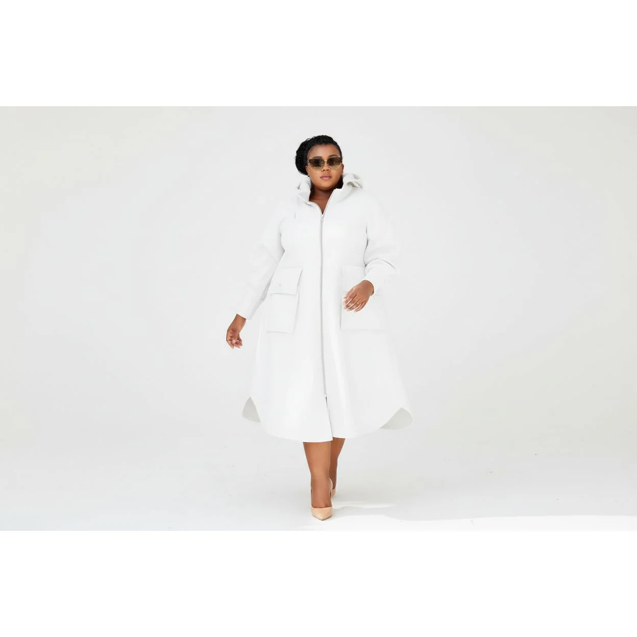 Hooded Long Sleeve Knitted Patchwork Casual Jacket - Image 3