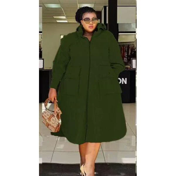 Hooded Long Sleeve Knitted Patchwork Casual Jacket - Image 5