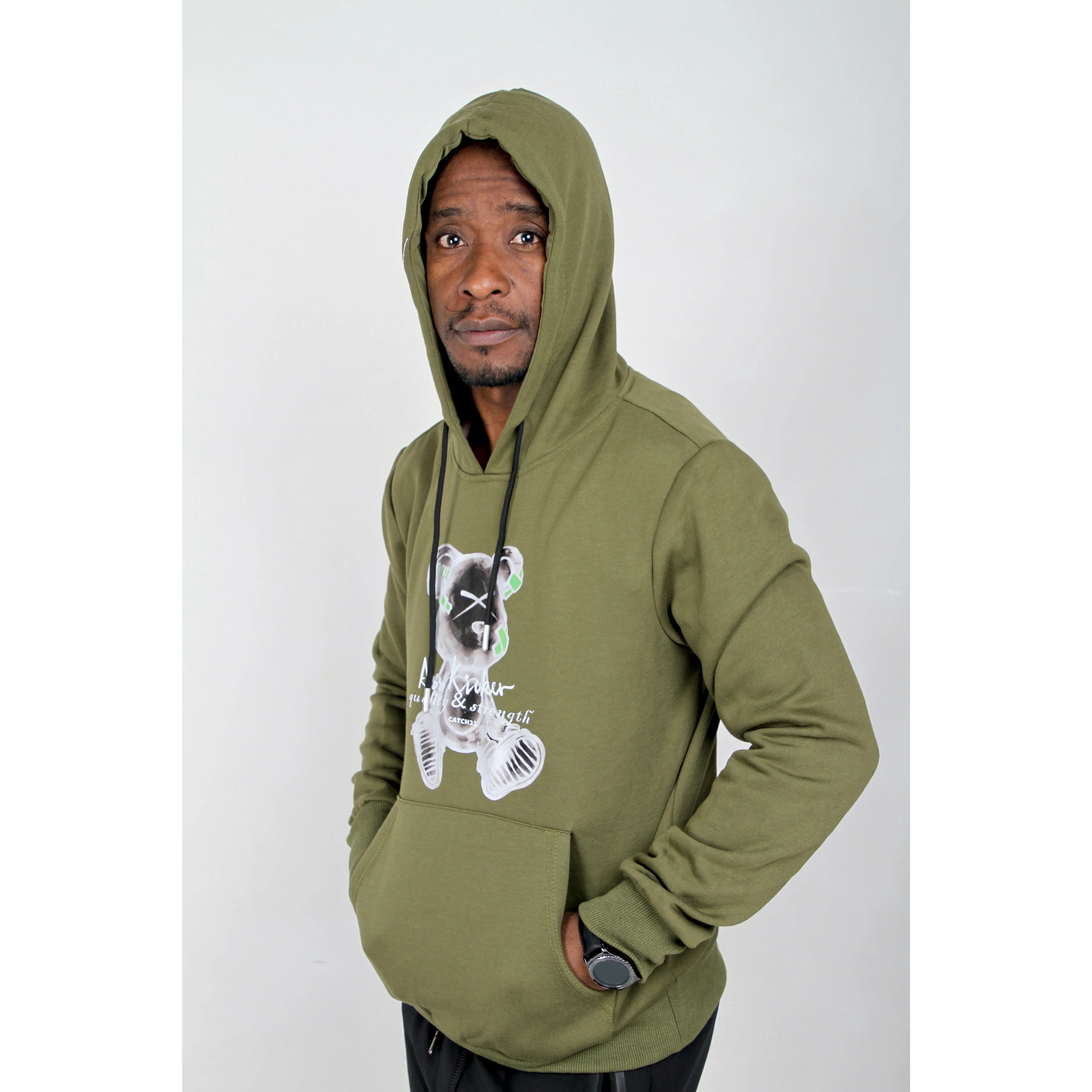 Hooded Print Sweater Men's Top - Image 4