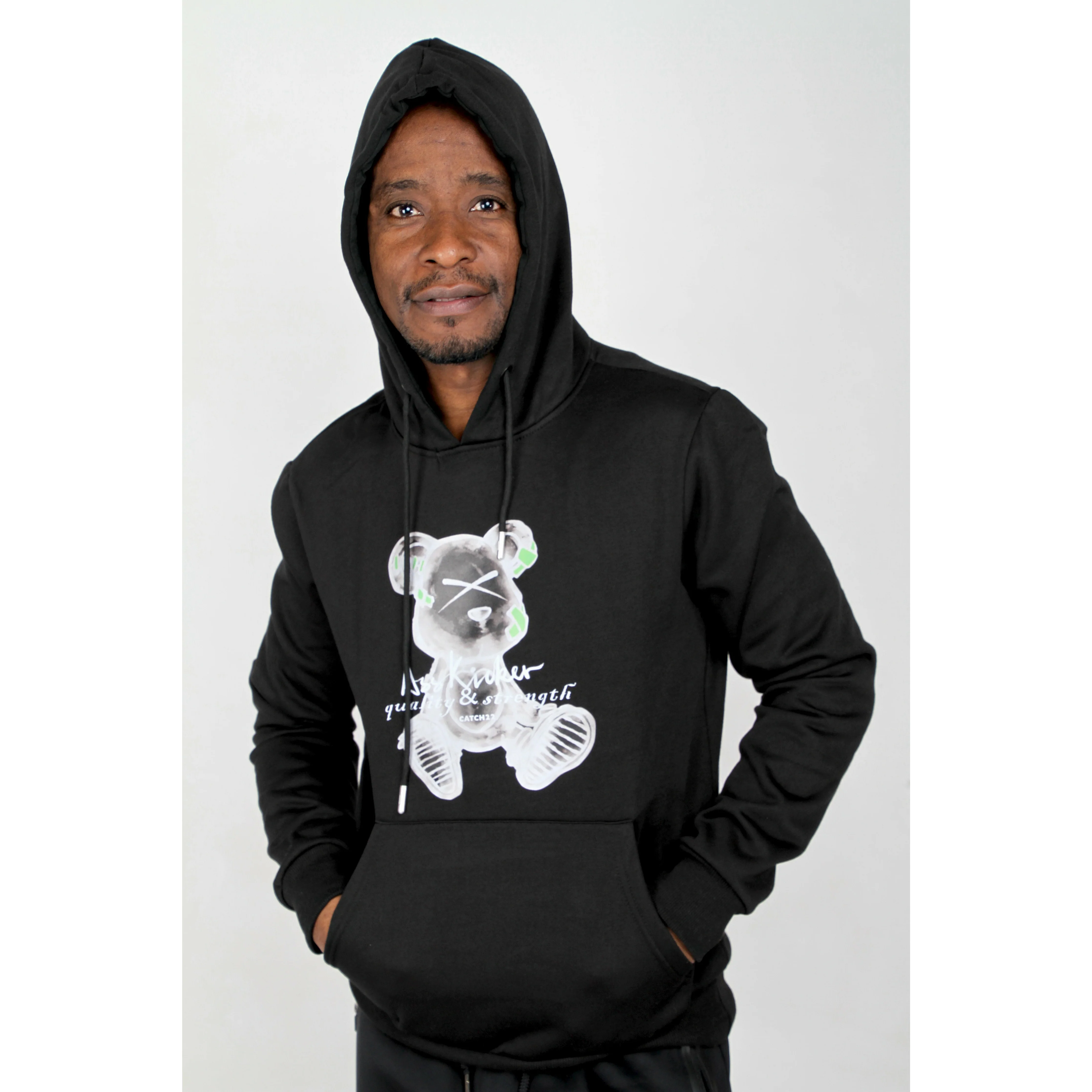 Hooded Print Sweater Men's Top - Image 9