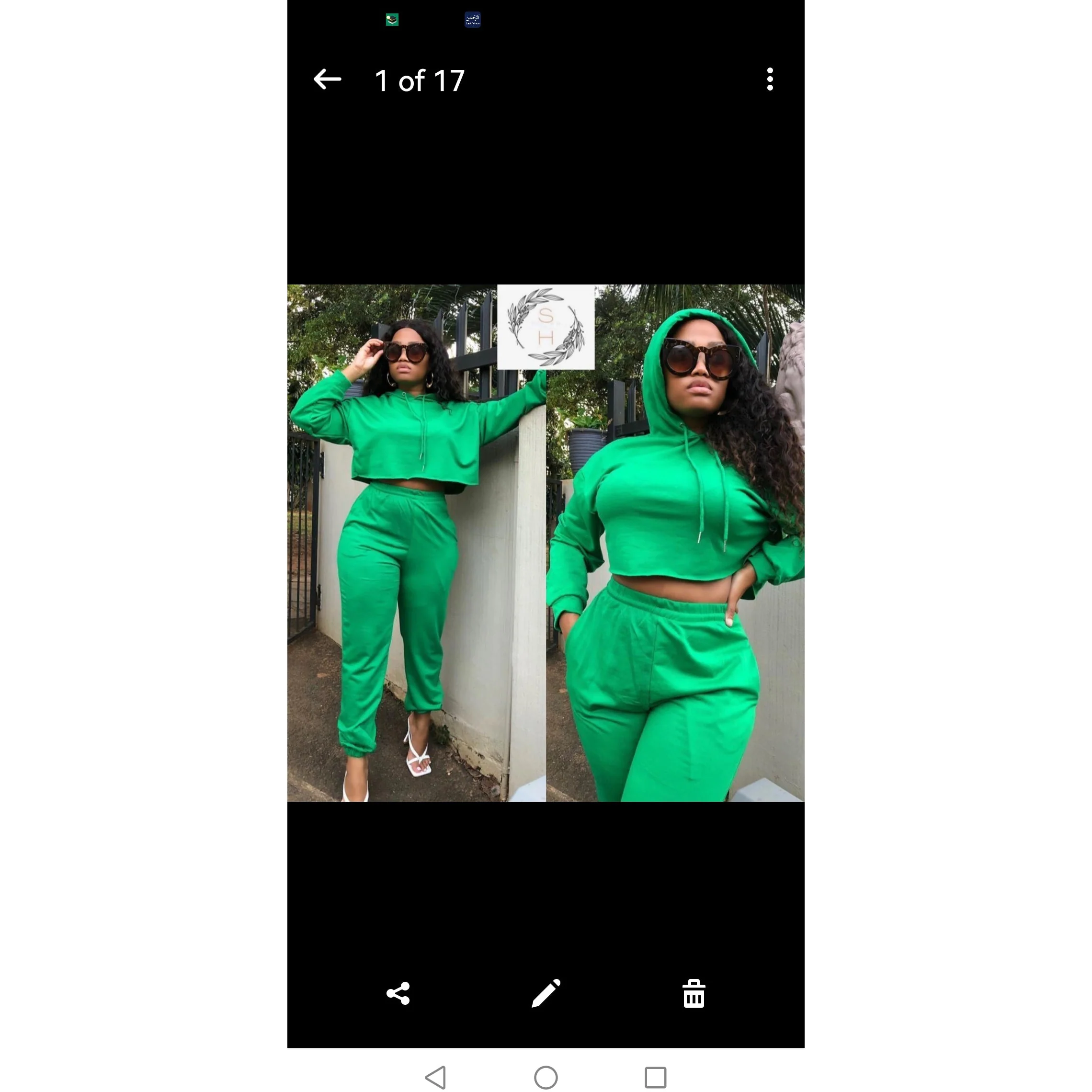 Hooded Top & Pants Tracksuit Set - Image 2