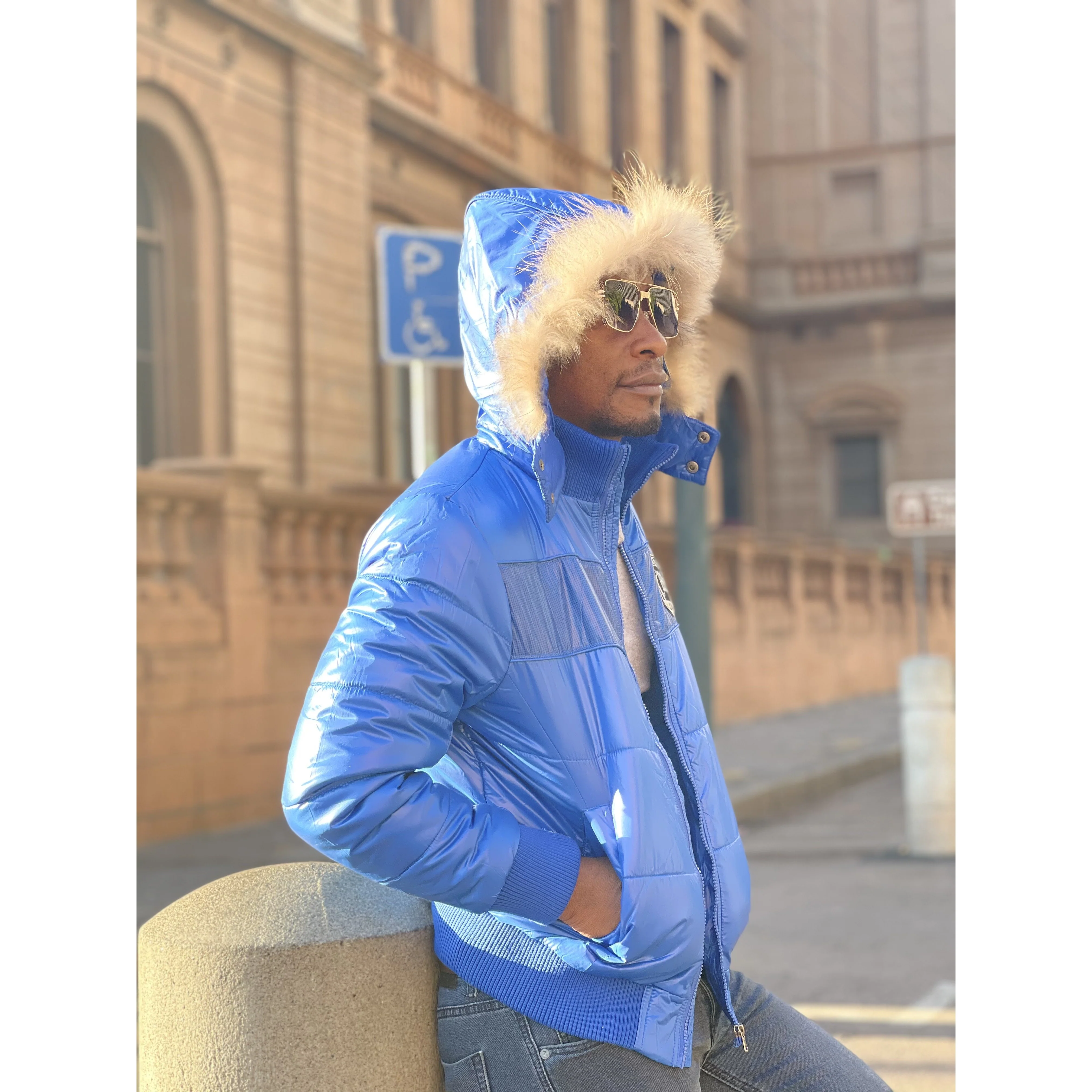 Hooded Zipper Men’s Jacket - Image 3
