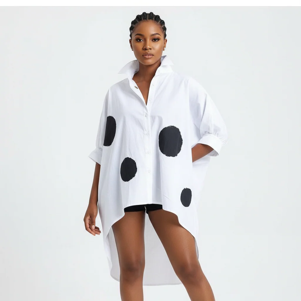 Irregular Shirt Dress - Image 2