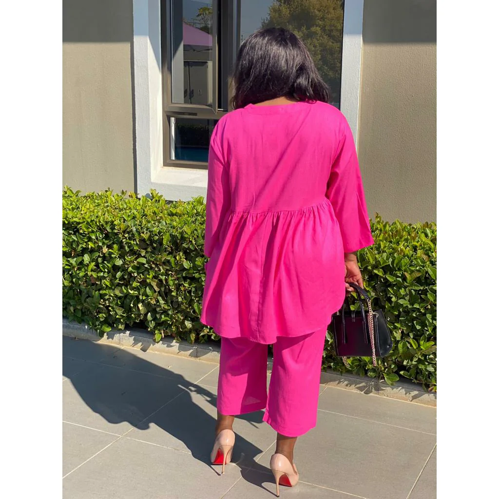 Irregular Top &  Trousers Set - Image 8
