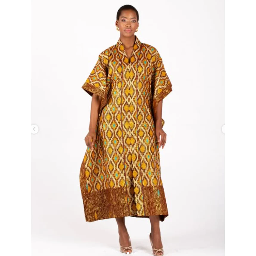 Kaftan African Soft Cotton Print Loose Dress - Image 4
