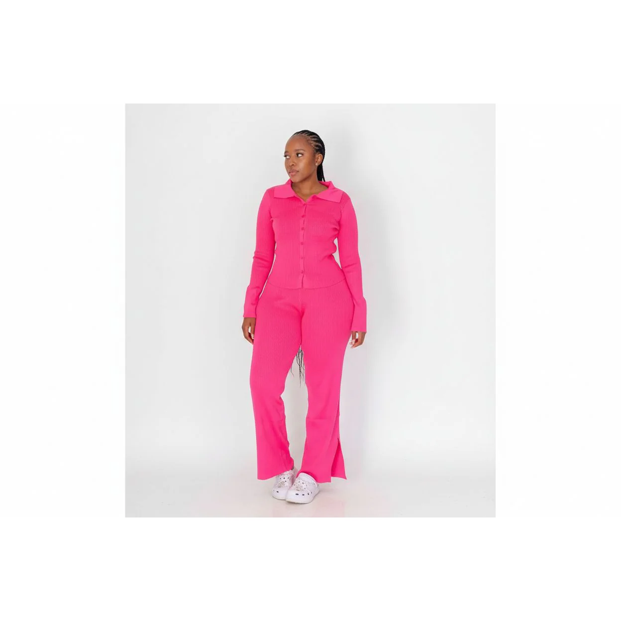 Knitted Buttoned 2pc Set