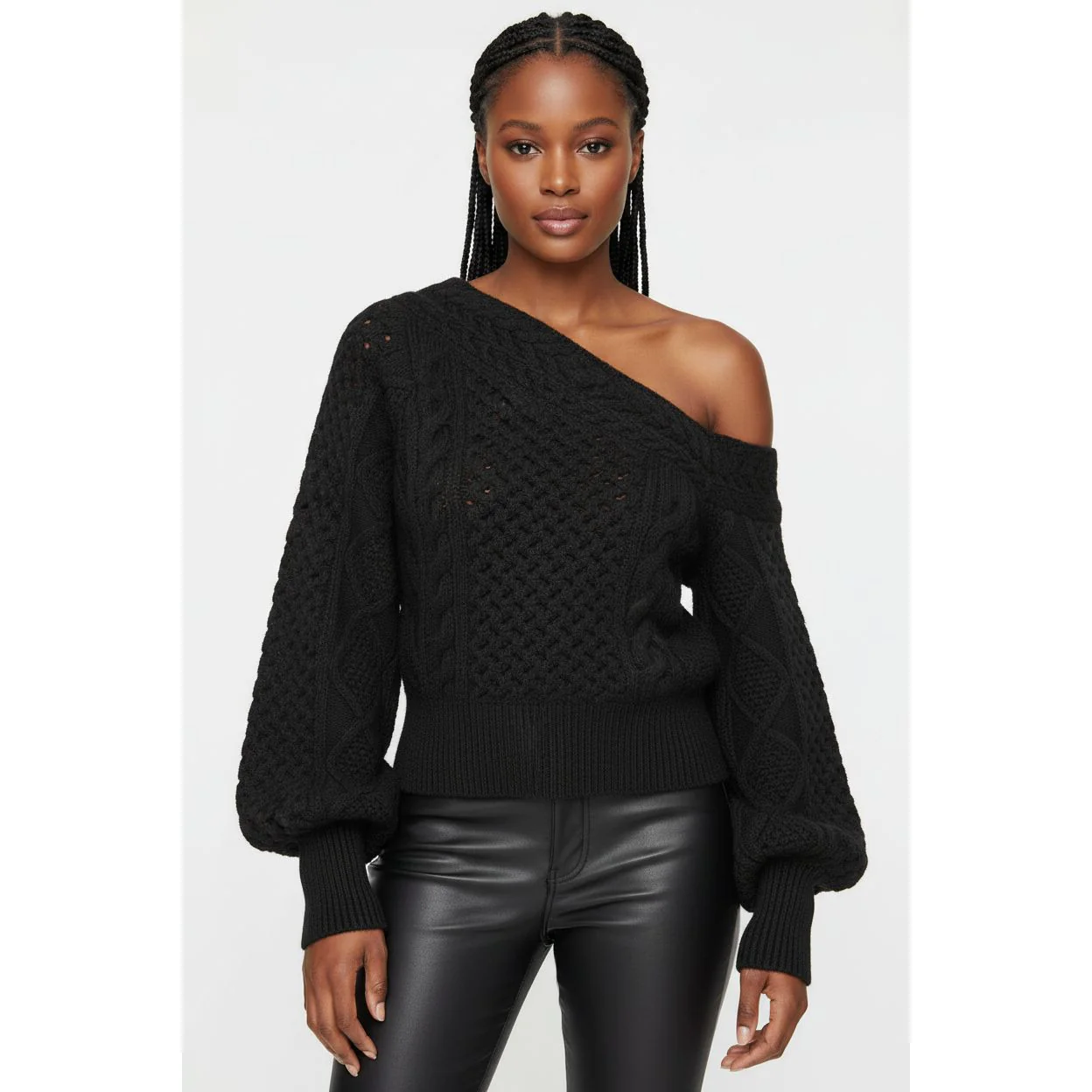 Knitted Off Shoulder Top - Image 2