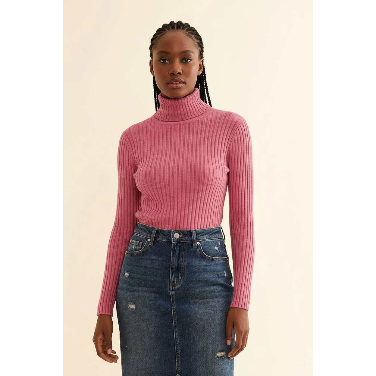 Knitted Polo Neck