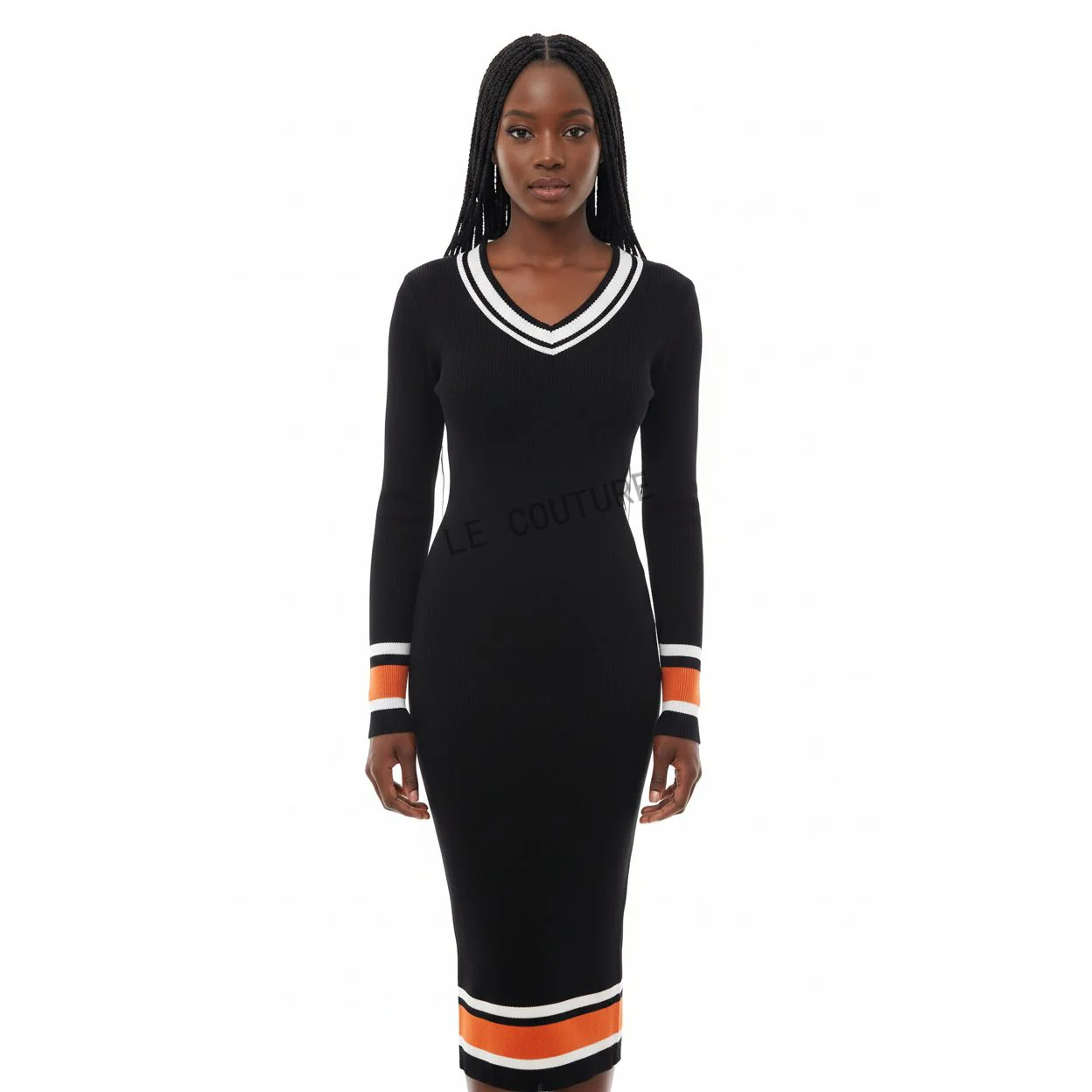 Knitted Round Neck Bodycon Dress - Image 6