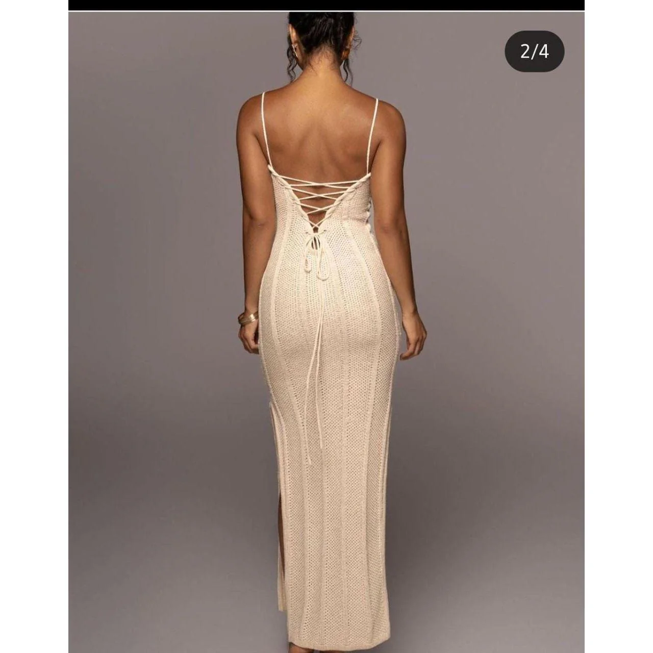 Knitted Sleeveless Dress - Image 6