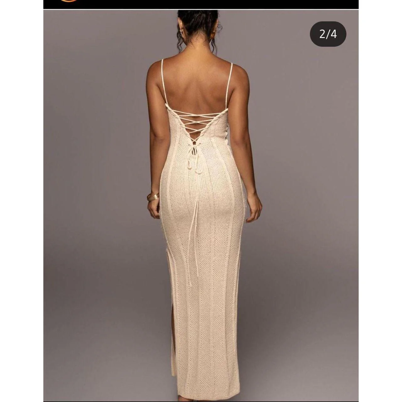 Knitted Sleeveless Dress - Image 7