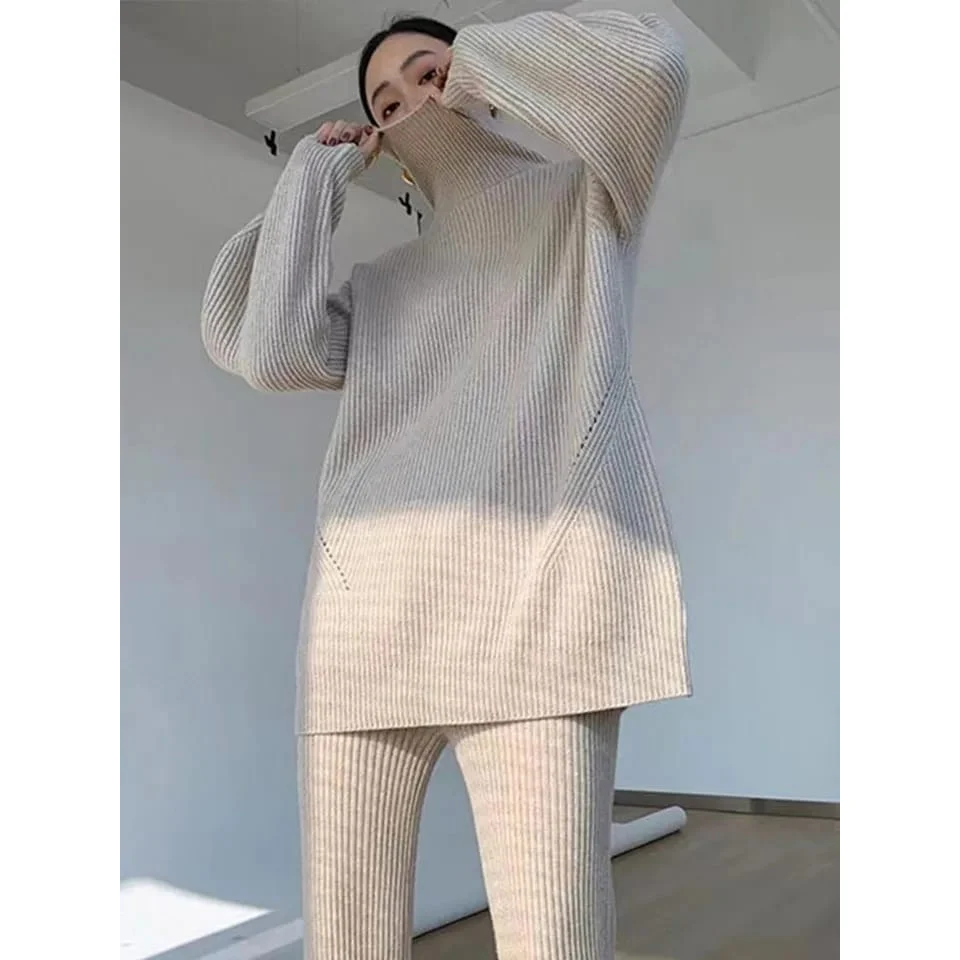 Knitted Sweater and Wide Pant Set - Image 6