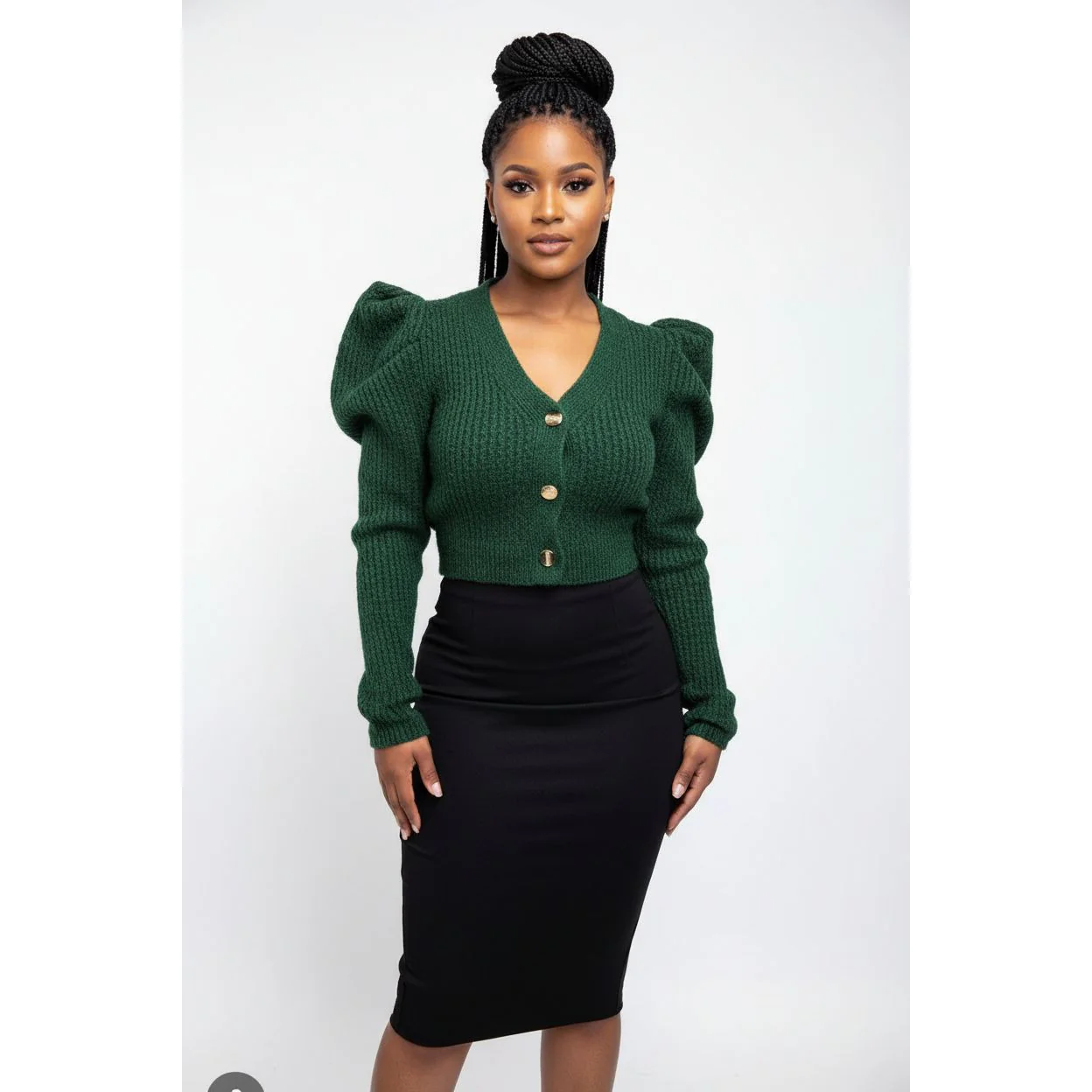 Knitted V-Neck Top - Image 5