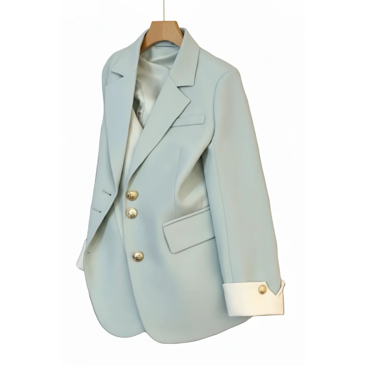 Korean Fashion Spring Autumn Vintage Luxury Splice Office Jacket - Image 8