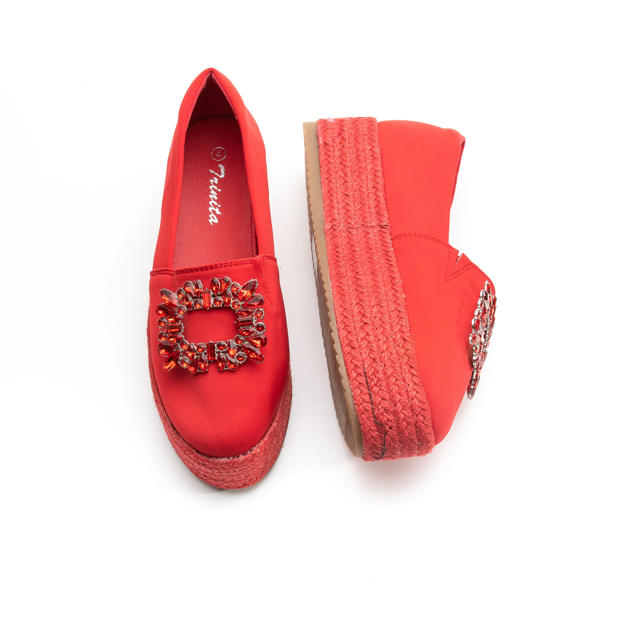 Krystal Rhinestone Decorated Platform Shoes - Image 10