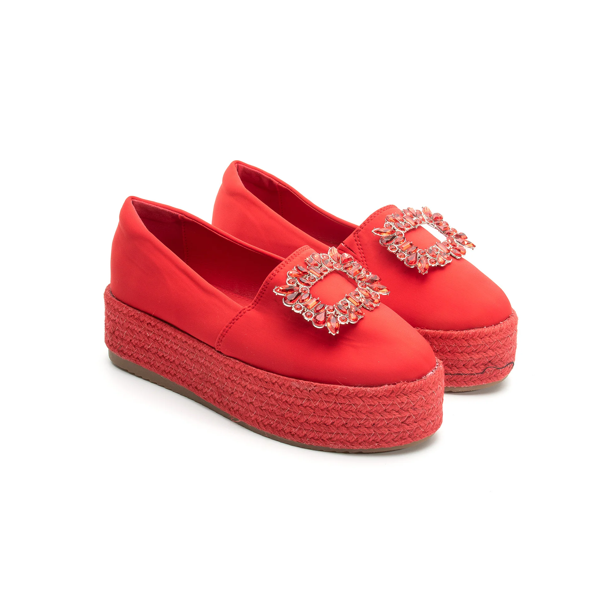Krystal Rhinestone Decorated Platform Shoes - Image 2