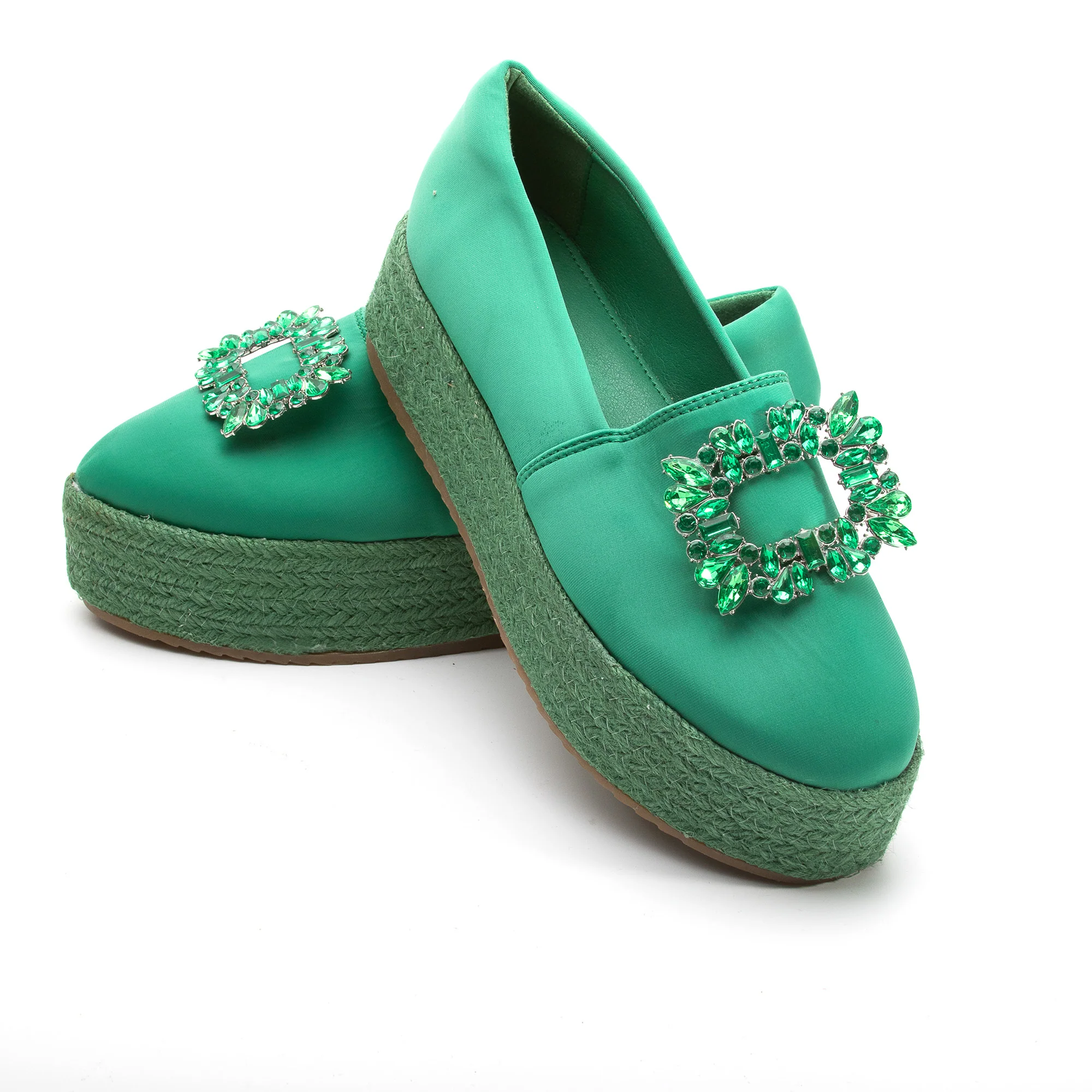 Krystal Rhinestone Decorated Platform Shoes - Image 3
