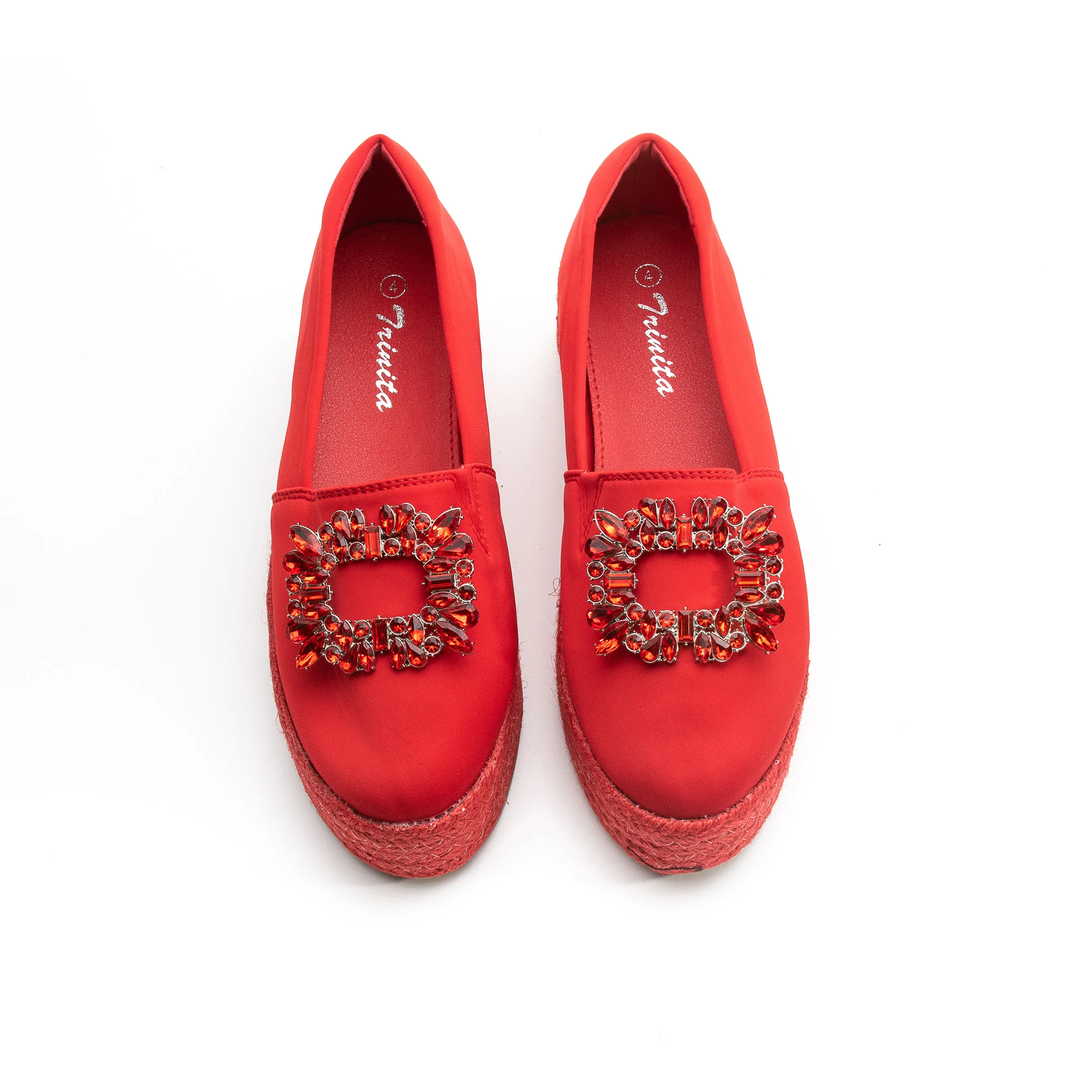 Krystal Rhinestone Decorated Platform Shoes - Image 4
