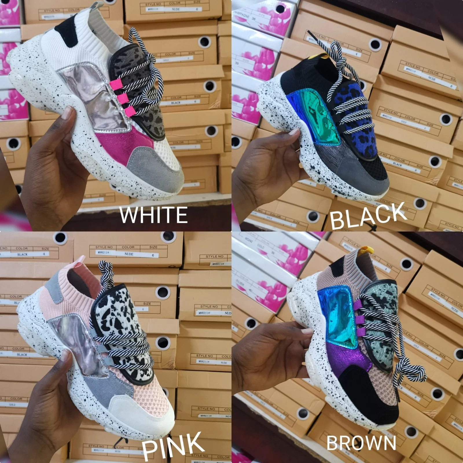 Lace Up Chunky Platform Sneakers - Image 3