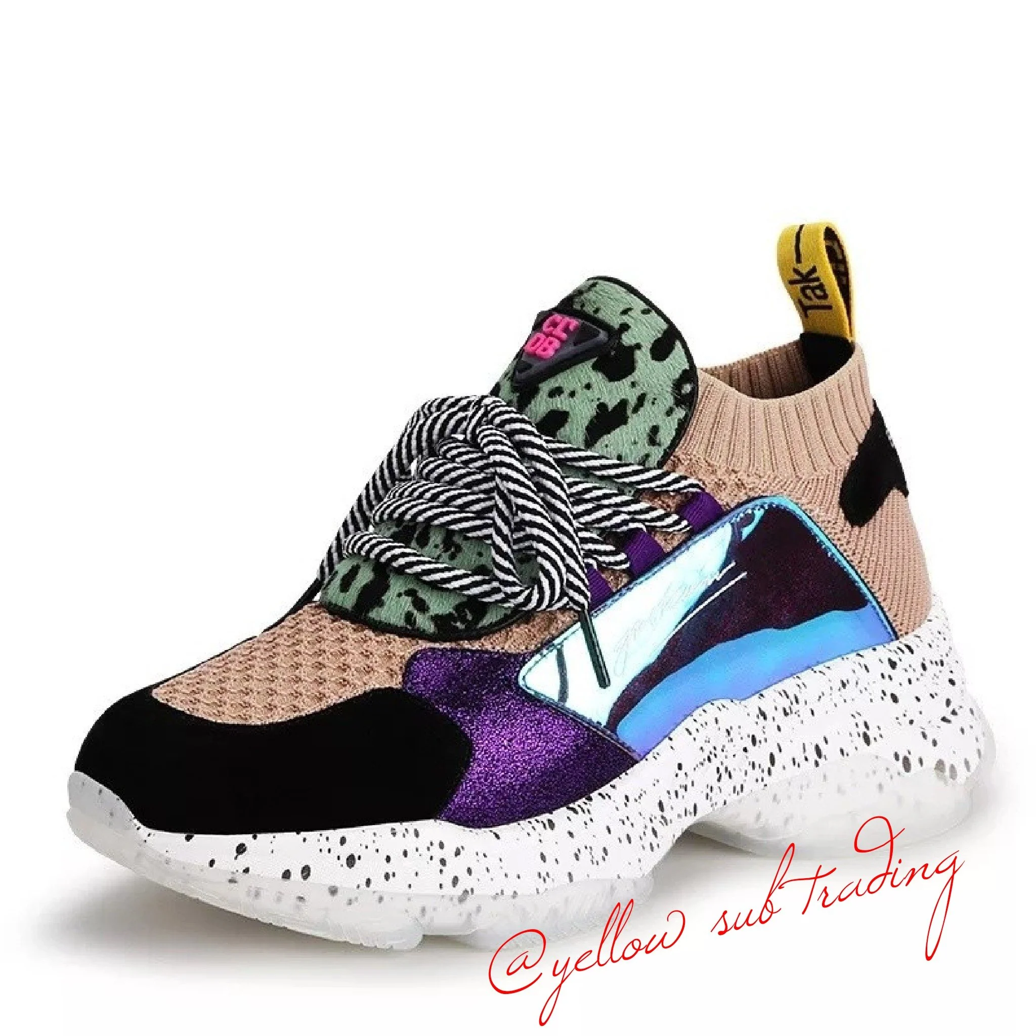 Lace Up Chunky Platform Sneakers - Image 4