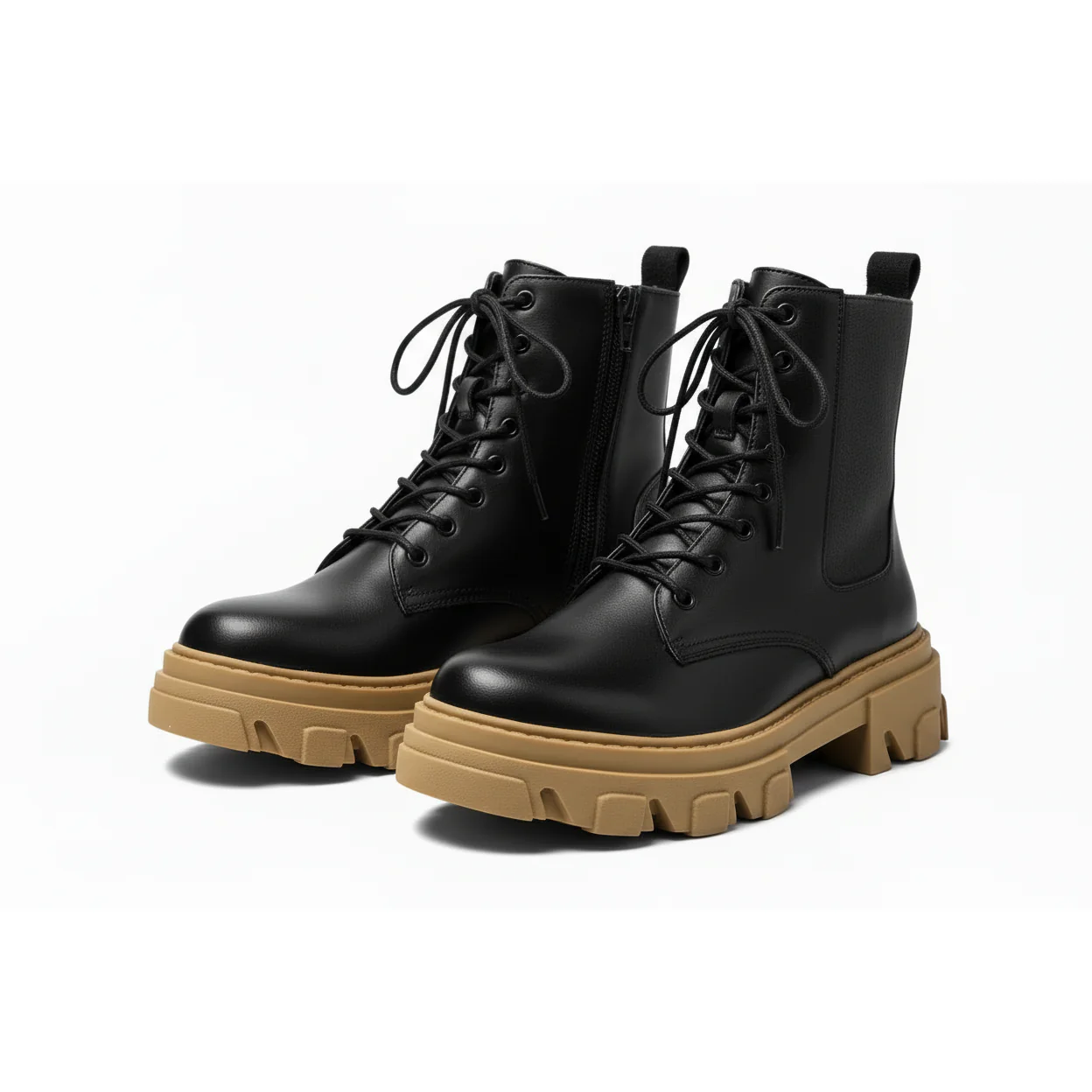 Lace up Platform Ankle Boots. - Image 2