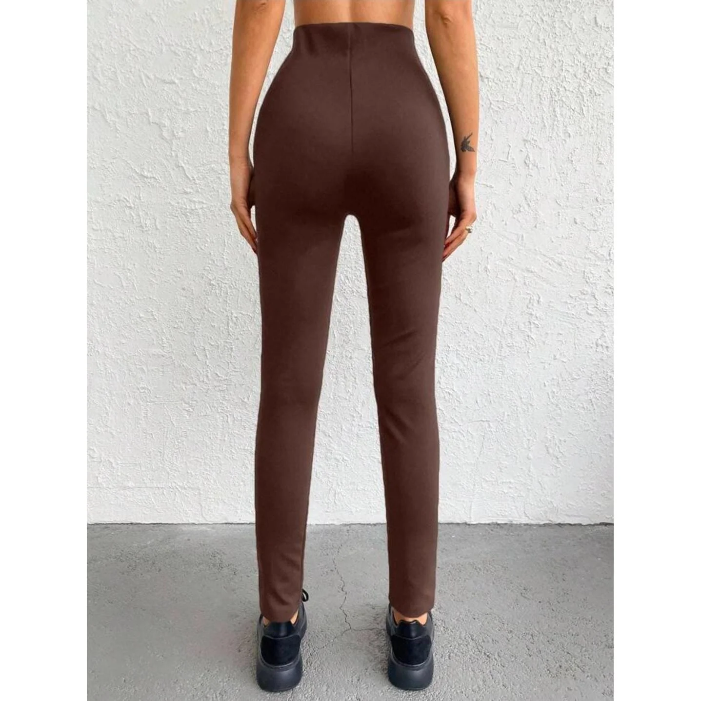 Ladies' Double Button Decorated Long Pants. - Image 5