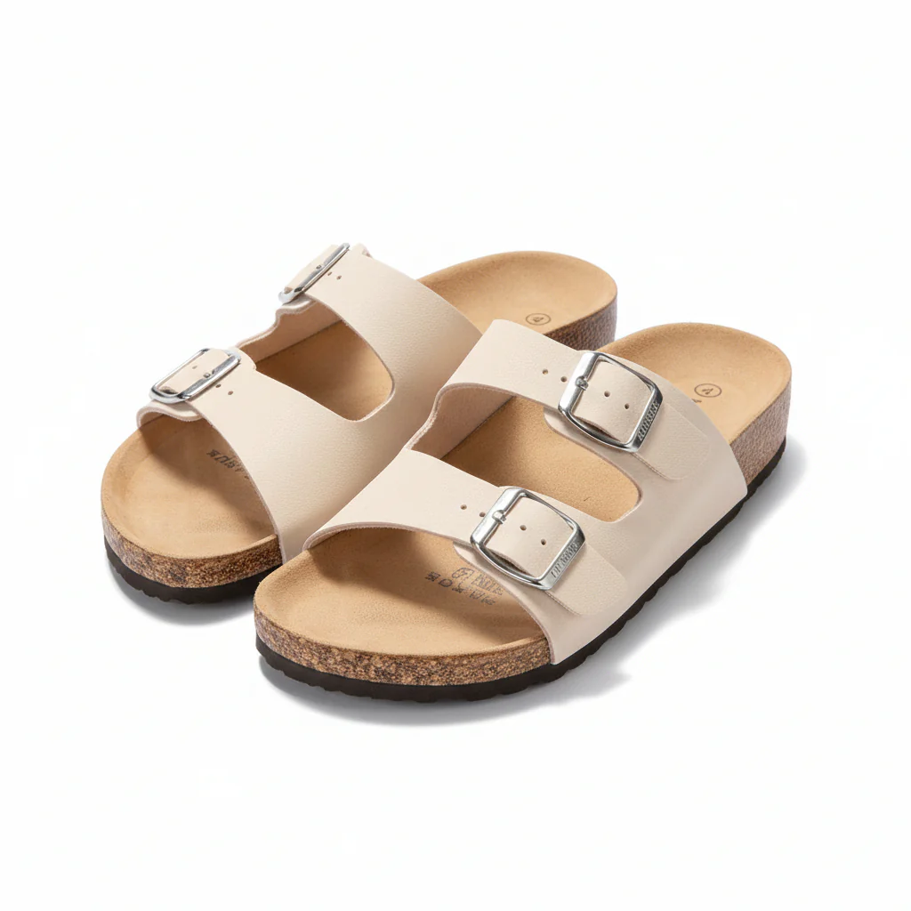Ladies Double Pointed Buckle Sandal - Image 2