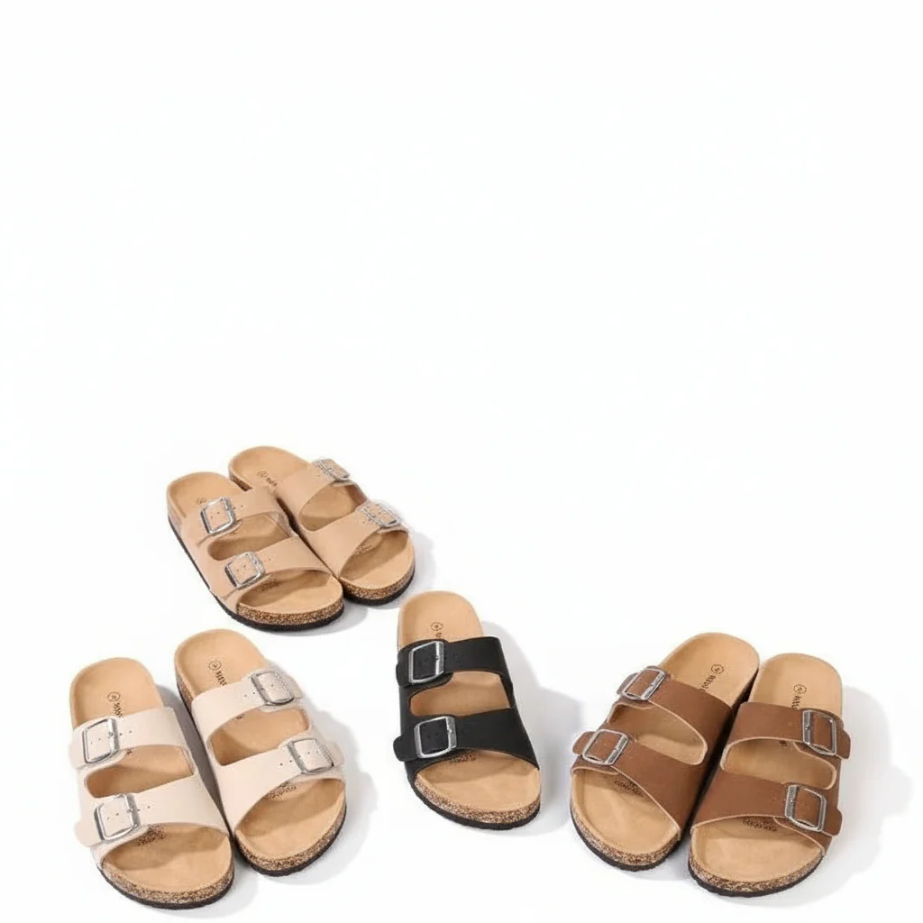 Ladies Double Pointed Buckle Sandal - Image 4