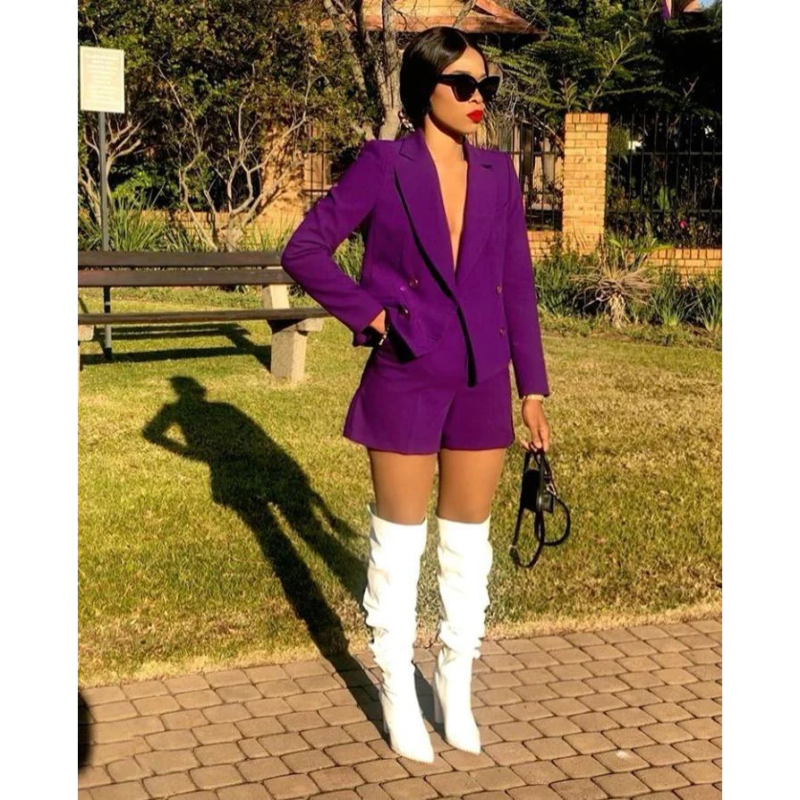 ladies short and blazer set - Image 4