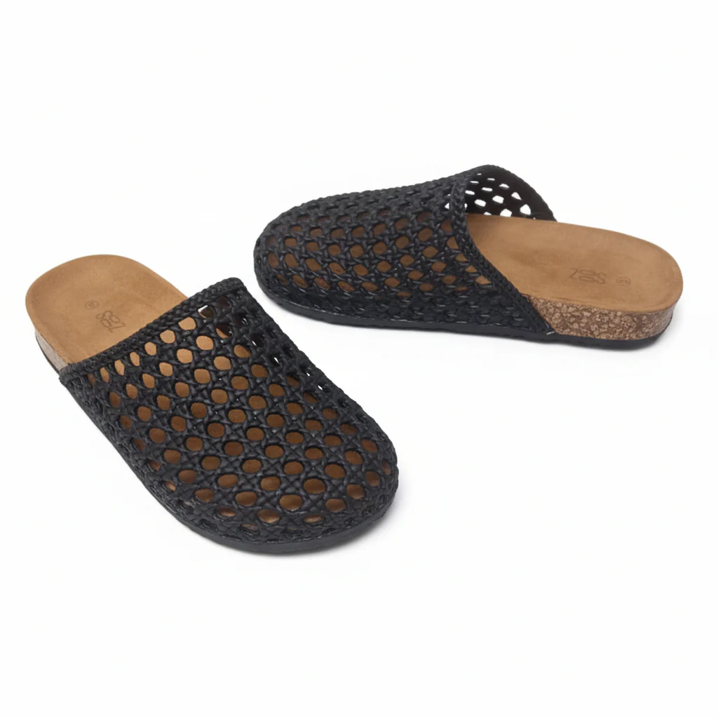 Ladies Woven Mesh Mules - Image 3