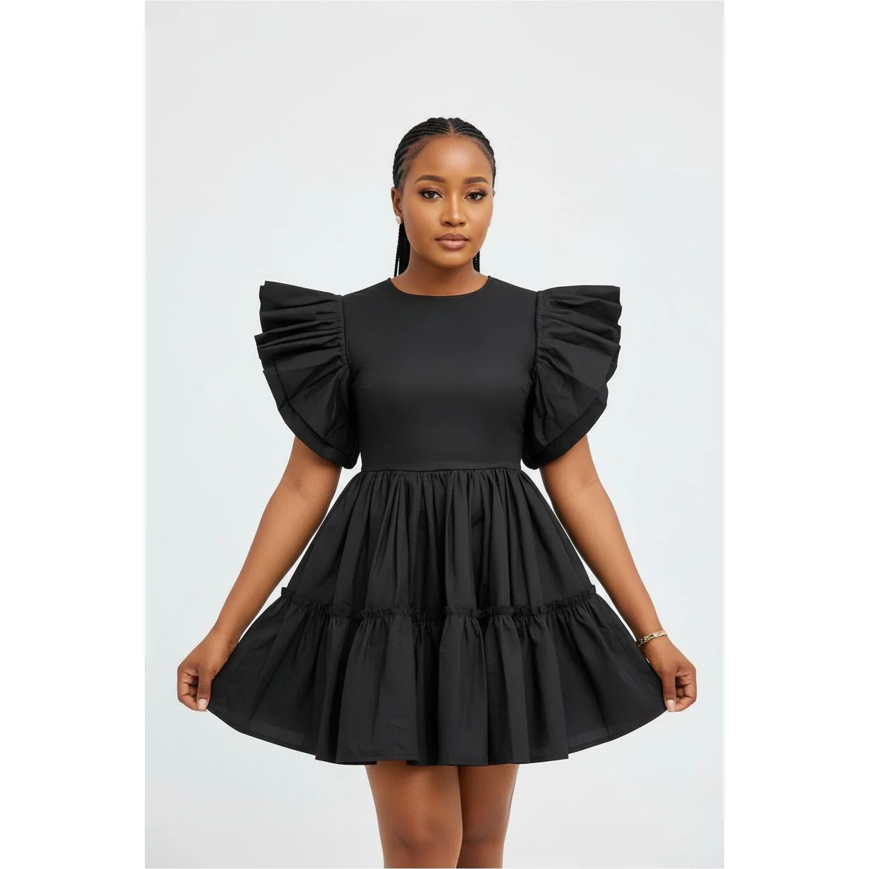 Lantern Sleeve Short Dress. - Image 4