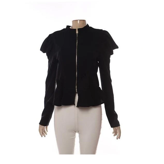 Lantern Sleeve Zipper Blouse  - Image 6