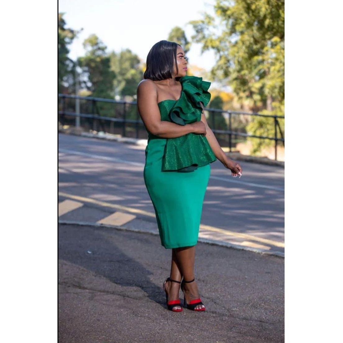 Layerd Off Shoulder Dress - Image 3