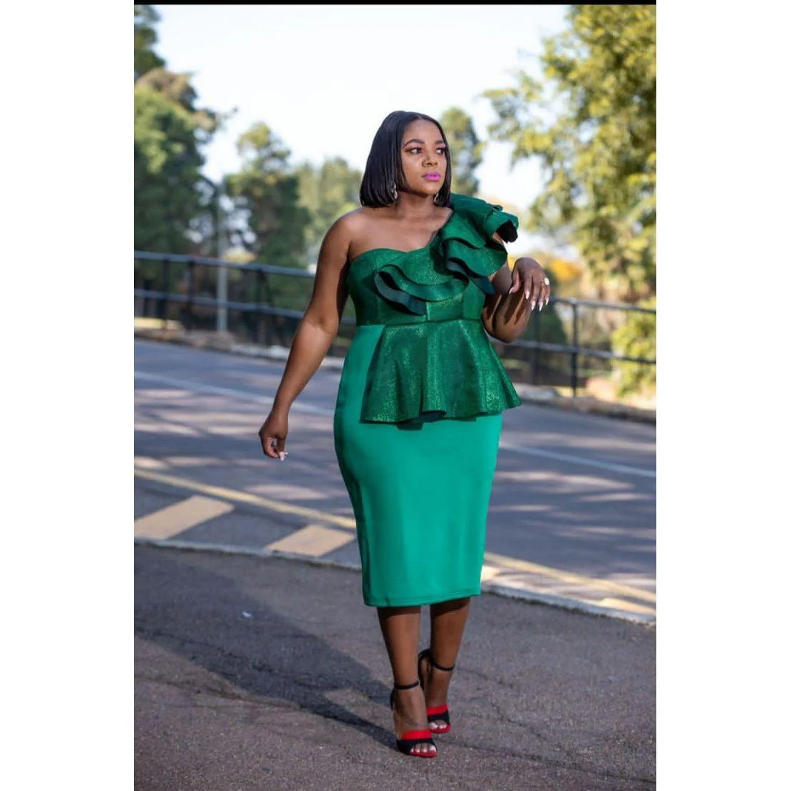 Layerd Off Shoulder Dress - Image 5