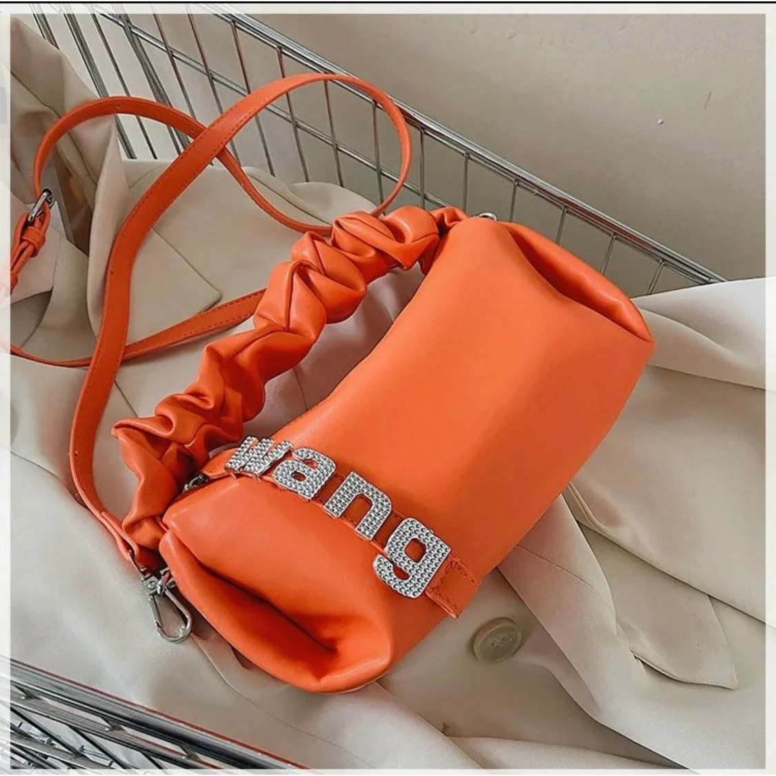 Letter Zipper Chain Shoulder Crossbody Bag - Image 6