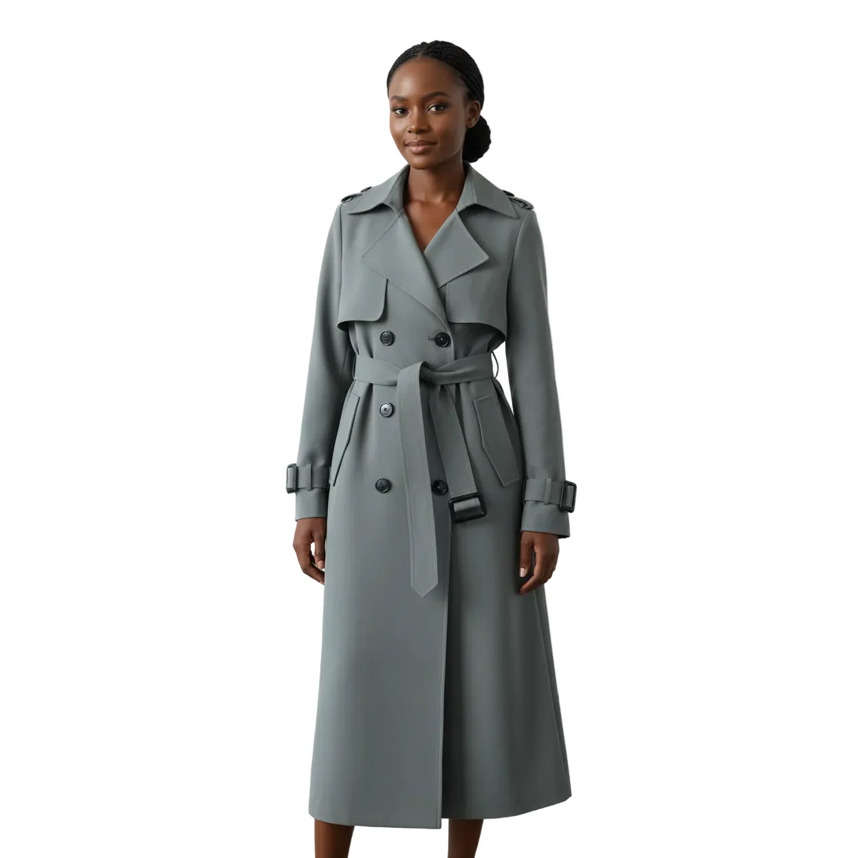 Long Double-Breasted Casual Loose Coat