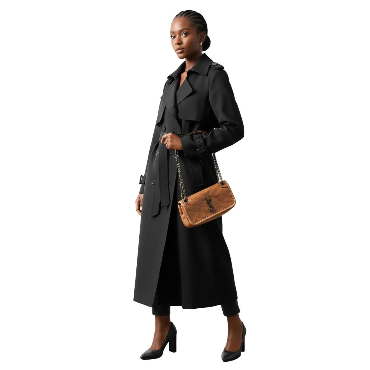 Long Double-Breasted Casual Loose Coat - Image 6