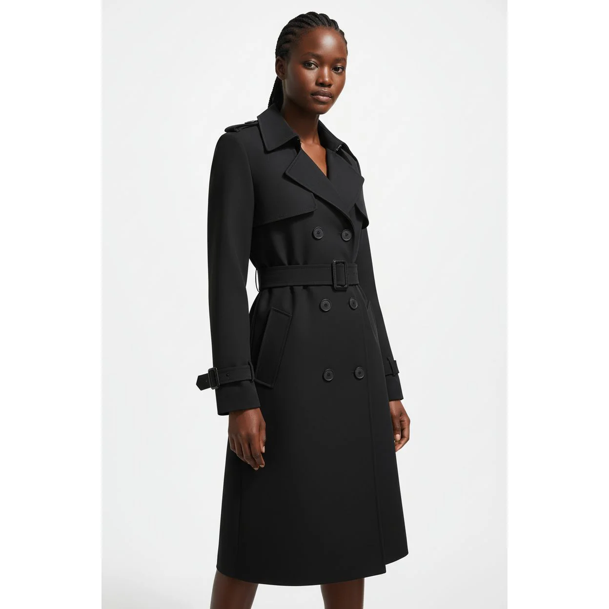 Long Double-Breasted Casual Loose Coat - Image 8