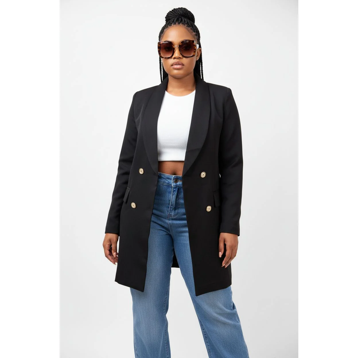 Long Formal Blazer Coat - Image 2