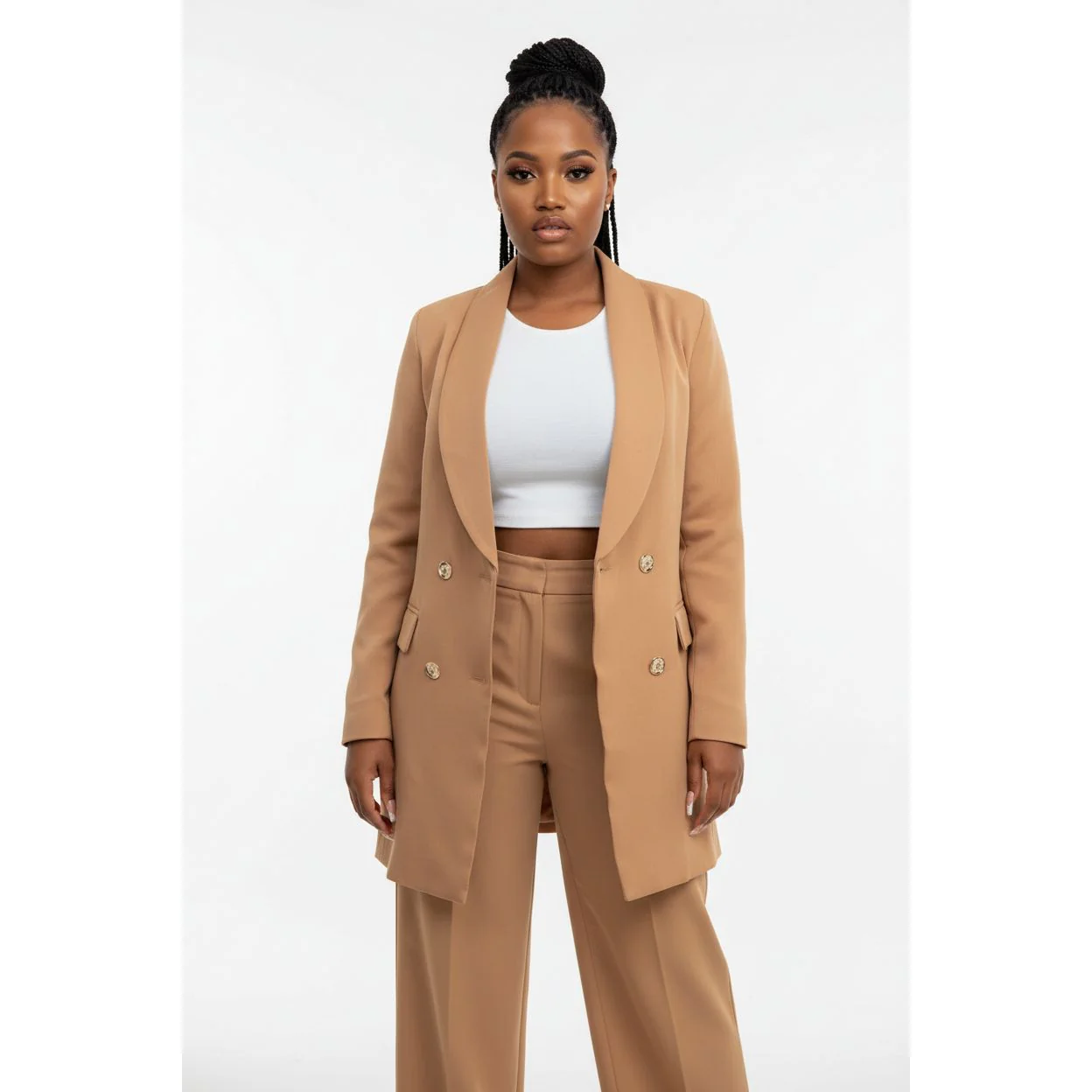 Long Formal Blazer Coat - Image 3