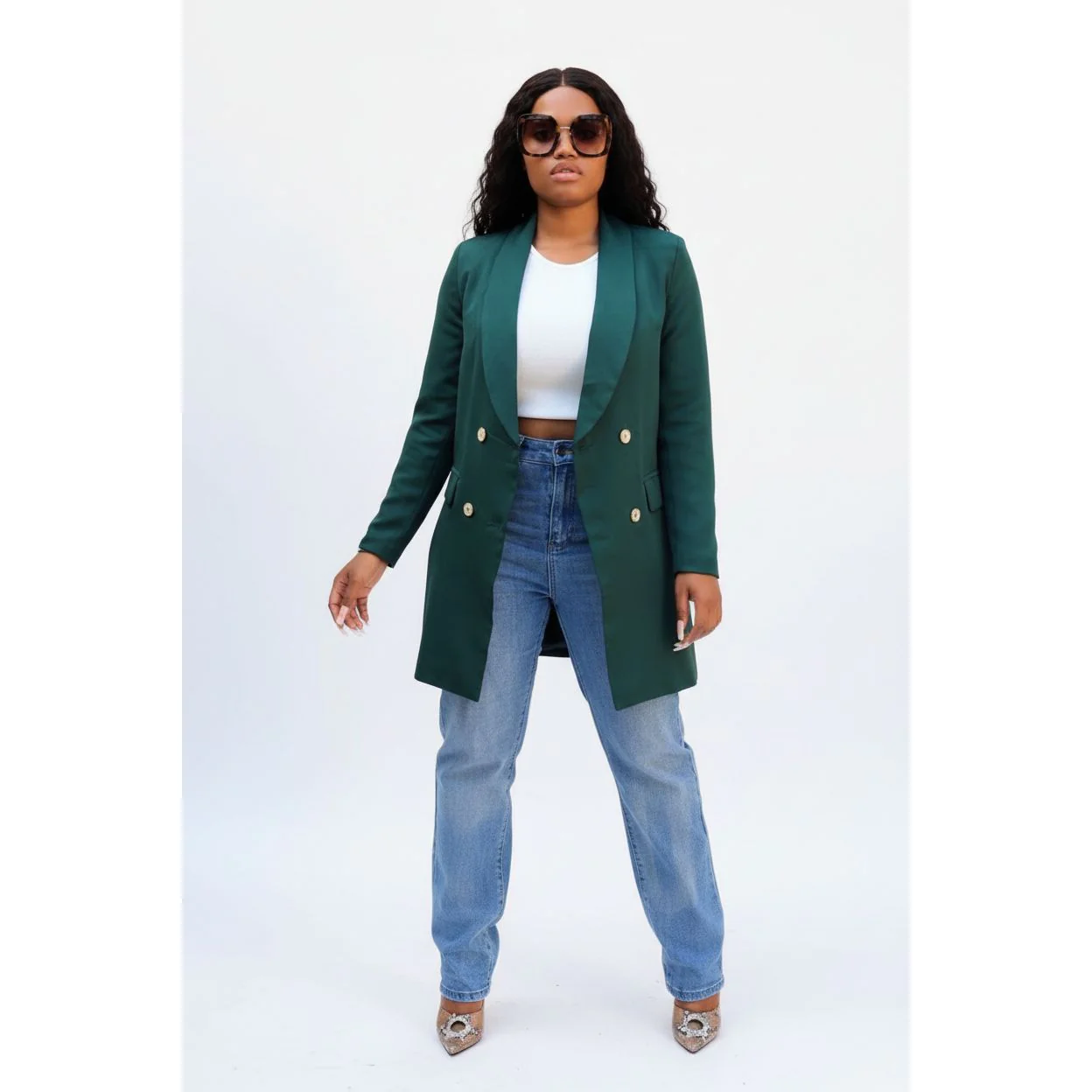 Long Formal Blazer Coat - Image 4