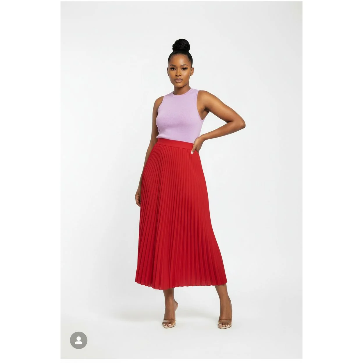 Long Pleated Maxi Skirt - Image 4