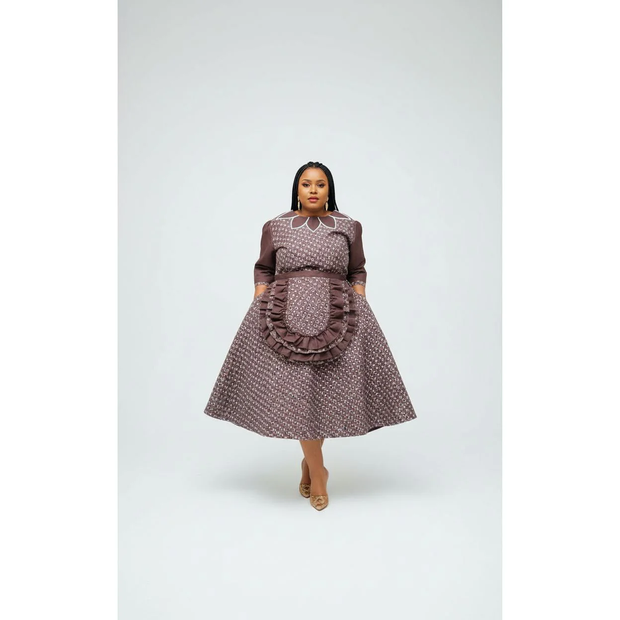 Long sleeve Ankara Dress