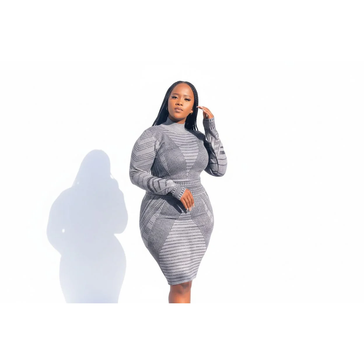 Long Sleeve Bodycon Dress - Image 3