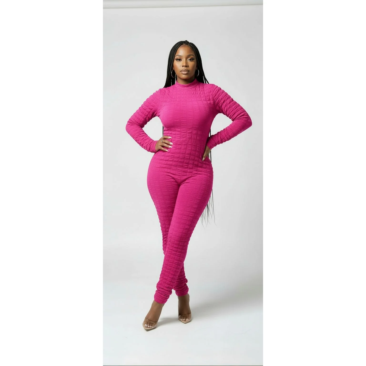Long Sleeve Bodycon Jumpsuit - Image 3