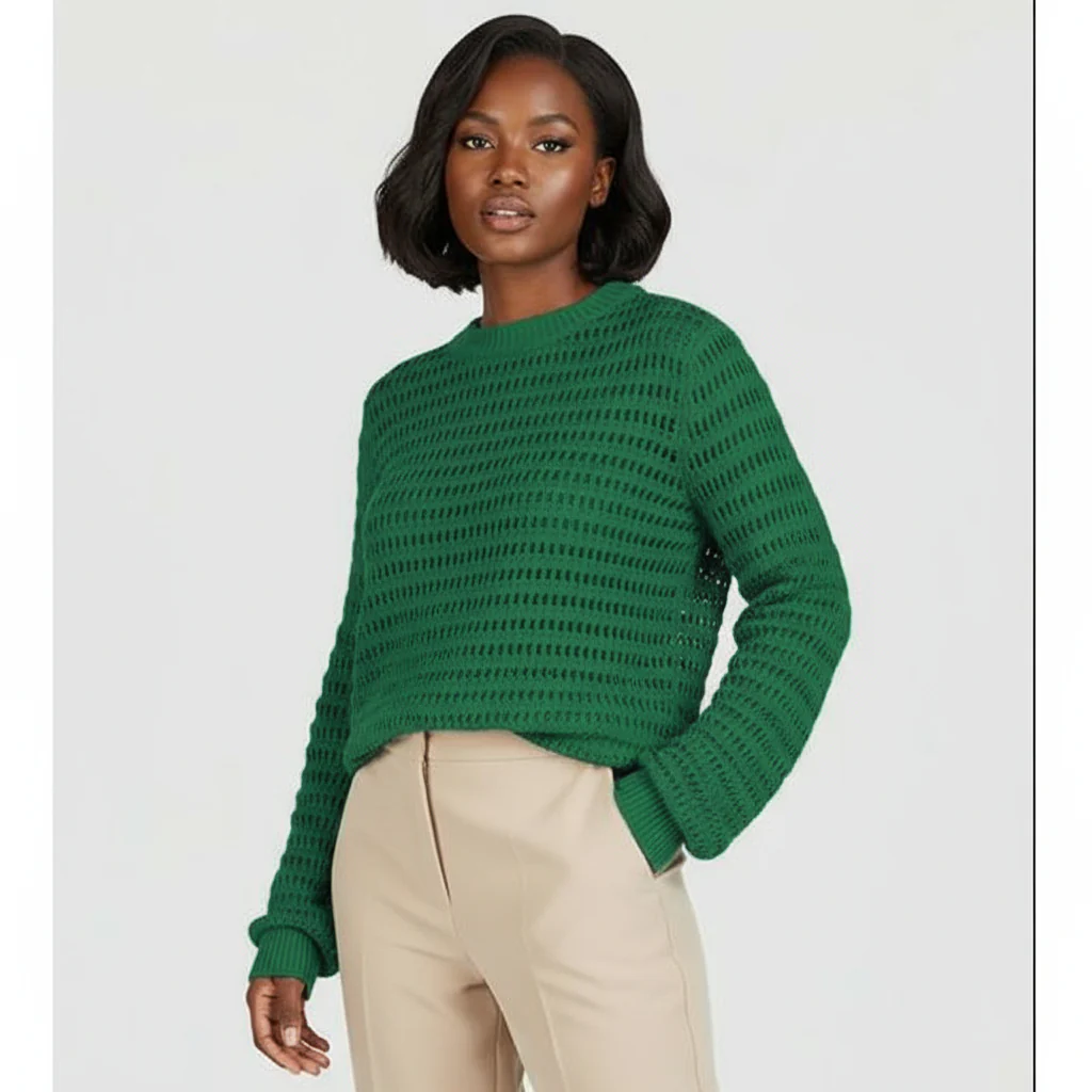 Long Sleeve  Casual Crew Neck Solid Colour Sweater - Image 2