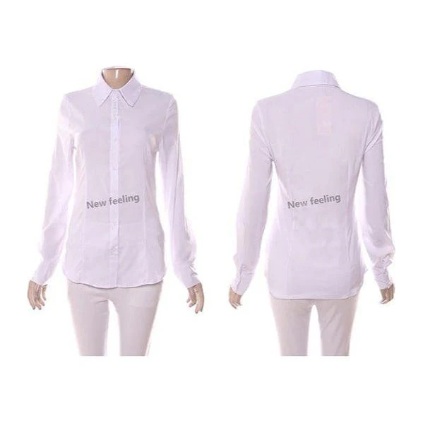 Long Sleeve Cotton White Shirt - Image 8
