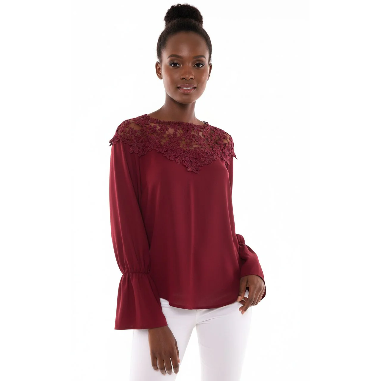 Long sleeve Crochet detailed Top - Image 3